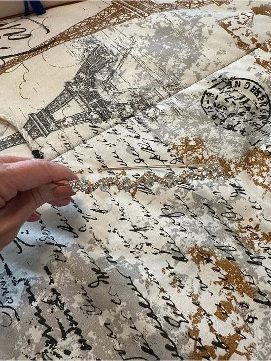 NWT! Lulu's White and Gold Pearl-Trim and Crystal Headbands - Picture 5 of 9